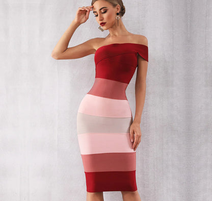 Vestido de Alça, Vestido Sexy com Bandagem, Vestido Feminino